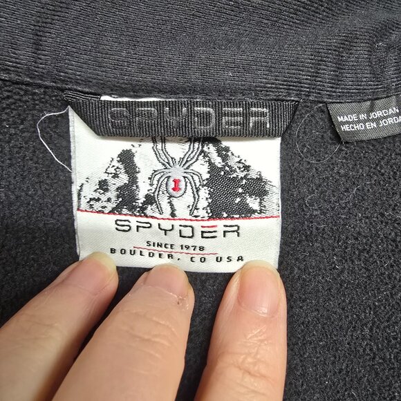 Spyder Men's Half Zip Sweater Gait Knit Pullover Jacket XXL Gray/Charcoal EUC - Picture 4 of 5